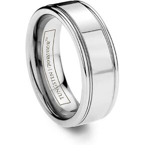 Ardent Grooved Tungsten Wedding Band 6mm in Kuwait