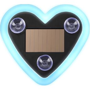 Solar-Powered Heart-Shaped Neon Led Light, Multi-Mode Car Window Wireless Led Ambient Light with Silicone Suction Cup & Charging Cable Accessories for Christmas Valentine or Anniversary in Saudi Arabia