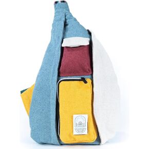 DIME BAGS 100% Nepali Hemp Crossbody Sling Bag, Roomy Multi-Pocket Design with Adjustable Strap for Daily Use & Travel Seeker in Saudi Arabia