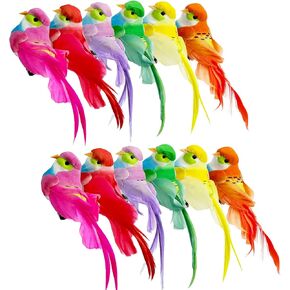 12 قطعة مشبك الطيور الاصطناعية على الطيور ديكور الربيع والصيف الحلي لشجرة ساحة الفناء إكليل تصاميم زهرة ترتيبات الزهور ديكور الحديقة in Kuwait