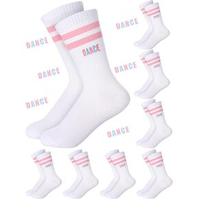 Dance Themed Embroidered Crew Socks Valentines Dance Team Gifts Bulk for Teacher Dancer Lovers Women in Saudi Arabia