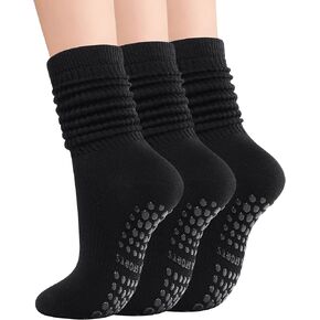 جوارب بيلاتيس مع مقابض للنساء جوارب يوجا جريبي ترهل غير قابلة للانزلاق لمستشفى باري تجريب 3 أزواج in Kuwait