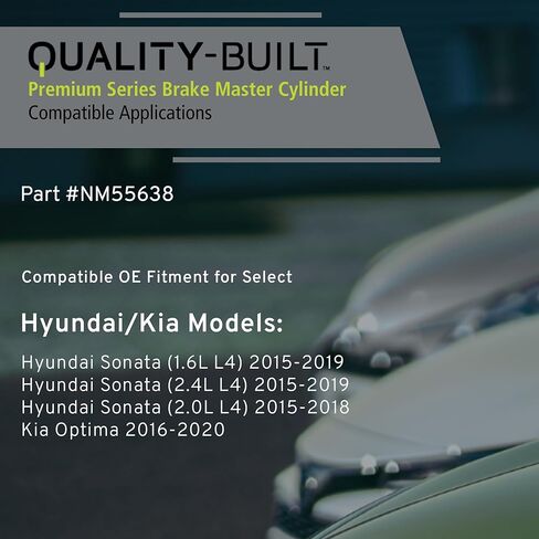 QUALITY-BUILT Premium Brake Master Cylinder with Reservoir NM55638 - Compatible with 2015-2020 Hyundai/Kia (Optima,Sonata) in Kuwait