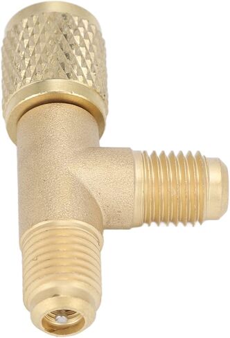 Dioche "y FittinQuick Coupler Tee Adapter with Valve Core 1/4in SAE Brass, Durable Structure for R22 R12 R134 Refrigerant, Easy Operation for HVAC Systems in Saudi Arabia