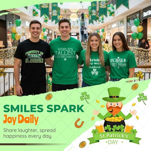 Kiss Me I'm Irish St. Patrick's Day T Shirt | Lucky Shamrock Funny St Patricks Day Shirts | Graphic T Shirts for Men & Women in Saudi Arabia