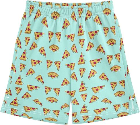 Boys Athletic Shorts with Pockets Running Basketball Shorts for Youth Elastic Waist Size 7-16 in Saudi Arabia