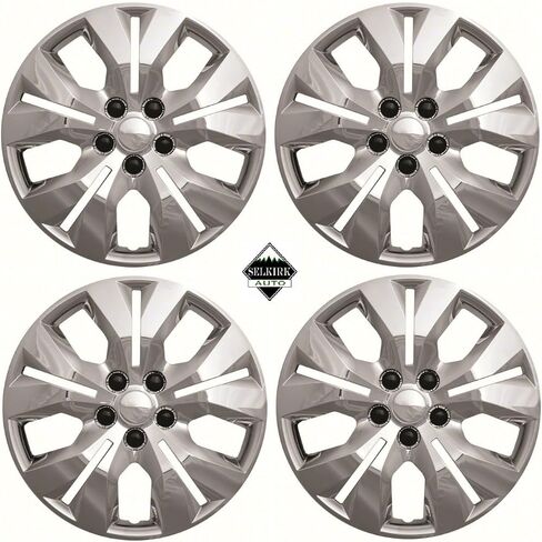 4 New 16" inch Chrome Hub Caps: 2012-2015 Chevy Cruze 5 Split Spoke -467-16C in Saudi Arabia