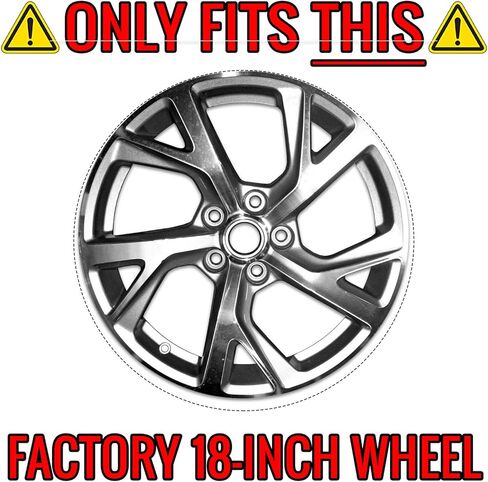 مجموعة من 4 أغلفة عجلات مقاس 18 بوصة لسيارة تشيفي اكوينوكس 2018-2021 - أسود لامع in Kuwait