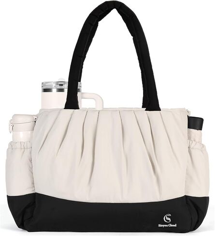 Work Tote Bag for Women, Lightweight Tote bags with Cup Holder & 15.6Inch Laptop Compartment for Travel, Teacher. in Saudi Arabia