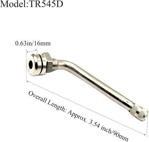 6 قطع من وصلات جذع الصمام TR545D، جذع صمام الإطارات 60 درجة متوافق مع عجلات ألومنيوم Alcoa مقاس 22.5 بوصة و24.5 بوصة للشاحنة والحافلة in Saudi Arabia