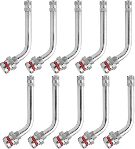 TR545D Semi Truck Valve Stem 10PCS Kit, Clamp-in 60 Degree Bend, Compatible with Alcoa Aluminum Wheels 22.5'' & 24.5'', Brass Heavy Tire Trucks Valve Stem for Commercial Vehicles, Tubeless Buses Car in Saudi Arabia
