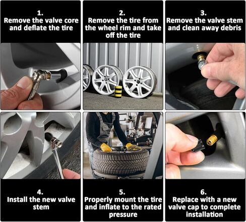 20 Pcs Valve Stems TR413 Tire Valve Stems Black Rubber Snap-in Tires Valves Stem Replacement Kit for Trucks Lawn Mowers Trailers 0.453 inches 11.5mm Rim Holes in Saudi Arabia