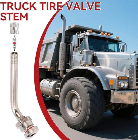 10PCS TR545D Truck Tire Valve Stems, 60° Bent Clamp-in Brass Tire Extension Adapter for Truck & Bus - Compatible with Alcoa 22.5" & 24.5" Aluminum Wheels (9.7mm Rim Hole) in Saudi Arabia