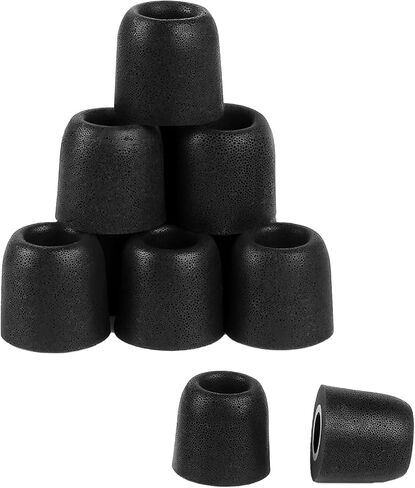 SIMOLIO Wireless TV Headset Replacement Ear Tips, Noise Isolation Memory Foam Earbuds for Under-Chin Headsets, Soft Replacement Earbuds for SIMOLIO Wireless TV Headphones (Black, 5 Pairs, Small Size) in Kuwait