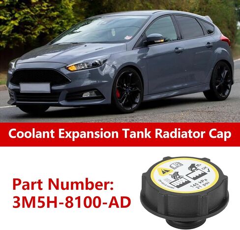 Coolant Expansion Tank Radiator Cap for Ford Focus 2012-2017 Radiator Tank Cap for Mazda 3 2004-2013 Replacement 3M5H-8100-AD 1Pcs Black in Saudi Arabia