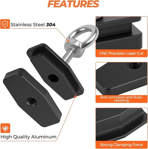 Aluminum ATV UTV Tie Down Anchor Kit Compatible with L-inQ System, Fits Maverick X3, Maverick R, Commander & Defender, Heavy-Duty for Defender Bed Anchor CNC Machined Tool-Free Quick Mount 4pcs in Saudi Arabia