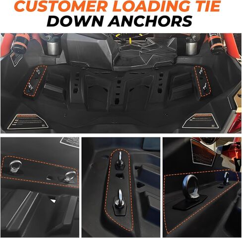 Aluminum ATV UTV Tie Down Anchor Kit Compatible with L-inQ System, Fits Maverick X3, Maverick R, Commander & Defender, Heavy-Duty for Defender Bed Anchor CNC Machined Tool-Free Quick Mount 4pcs in Saudi Arabia