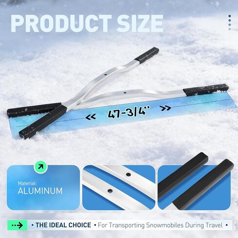 Universal Trailer Ski Bar Snowmobile Tie Down Pair Aluminum Bars Black & Silvery Oxidation in Saudi Arabia