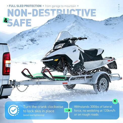 Universal Trailer Ski Bar Snowmobile Tie Down Pair Aluminum Bars Black & Silvery Oxidation in Saudi Arabia