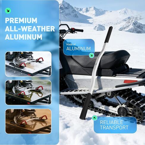 Universal Trailer Ski Bar Snowmobile Tie Down Pair Aluminum Bars Black & Silvery Oxidation in Saudi Arabia