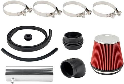 KAC Air Intake Kit, Cold Air Intake w/Filter Replacement for 2005-2008 Magnum, 2006-2010 Charger, 2008-2010 Challenger, 2005-2010 300 C Sedan R/T & SRT-8 Hemi 5.7L 6.1L V8 (Red) in Saudi Arabia