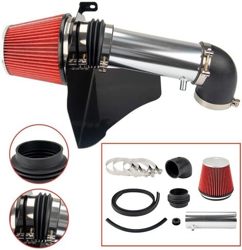 KAC Air Intake Kit, Cold Air Intake w/Filter Replacement for 2005-2008 Magnum, 2006-2010 Charger, 2008-2010 Challenger, 2005-2010 300 C Sedan R/T & SRT-8 Hemi 5.7L 6.1L V8 (Red) in Saudi Arabia