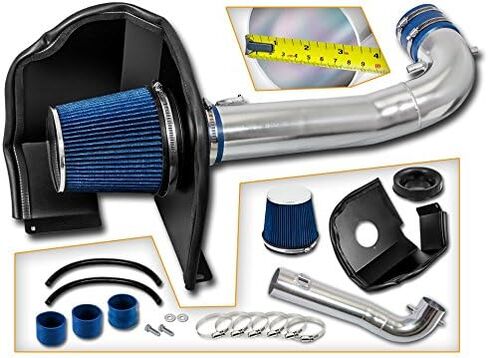 2014-2020 Cold Air Intake System with Heat Shield Kit + Filter Combo BLUE Compatible For Silverado Sierra Suburban Tahoe Yukon Denali Escalade 5.3L/6.2L V8 in Saudi Arabia