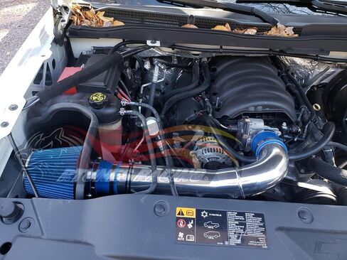 2014-2020 Cold Air Intake System with Heat Shield Kit + Filter Combo BLUE Compatible For Silverado Sierra Suburban Tahoe Yukon Denali Escalade 5.3L/6.2L V8 in Saudi Arabia