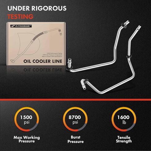 A-Premium Automatic Transmission Oil Cooler Line Hose Assembly Compatible with Ram 1500 2013-2018, 1500 Classic 2019-2021, 3.6L 4.7L 5.7L in Kuwait