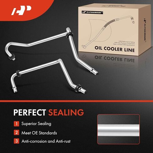 A-Premium Automatic Transmission Oil Cooler Line Hose Assembly Compatible with Ram 1500 2013-2018, 1500 Classic 2019-2021, 3.6L 4.7L 5.7L in Kuwait