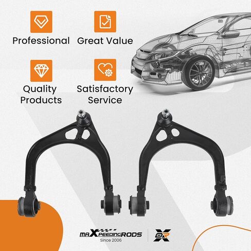 maxpeedingrods 2 قطعة ذراع التحكم العلوي الأمامي مع وصلة كروية لشاحن دودج 2006-2023 تشالنجر 2008-2023 ماغنوم 2005-2008 كرايسلر 300 2005-2023، 620177 K620178 مجموعة ذراع التحكم في التعليق in Saudi Arabia
