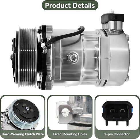 ضاغط تيار متردد مع قابض متوافق مع Kenworth C500 K270 K370 T170 T270 T370 T400 W900 Peterbilt 320 379 385 in Saudi Arabia