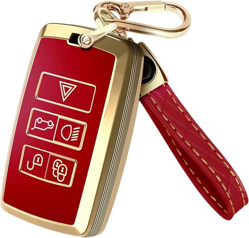 Lucrum Compatible with Range Rover and Jaguar Key Fob Cover & Keychain, TPU Keyfob Case for Land Rover Sport Evoque XE XJ XF in Saudi Arabia