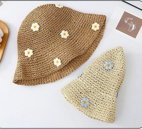 Lovely Straw Hat with Floral Design Offer Great Sun Coverage for Casual City Walks and More in Saudi Arabia