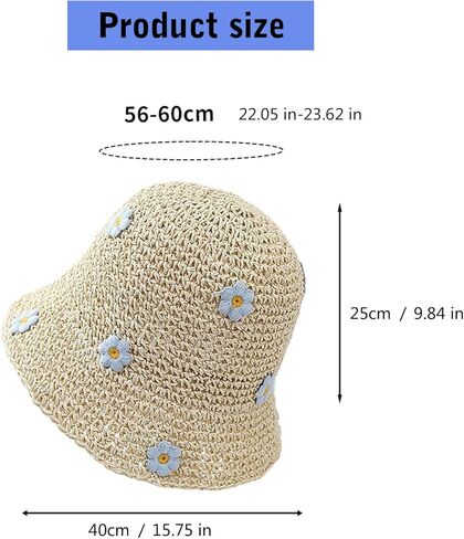 Lovely Straw Hat with Floral Design Offer Great Sun Coverage for Casual City Walks and More in Saudi Arabia