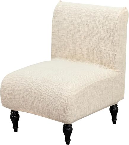 غطاء كرسي Eco-Ancheng Accent بدون ذراعين، غطاء كرسي من قماش الجاكار المطاطي، أغطية قابلة للإزالة للكراسي، واقي الأثاث لغرفة المعيشة، 01 in Kuwait