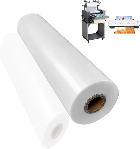12.5in x 656ft Matte BOPP Laminating Film, Thermal Laminate Film Hot Roll Laminating Film, 1" (2.54cm) Core, 1 mil (27 mic) Thickness, Laminating Sheet Roll for Documents, Certificates and Photos in Kuwait