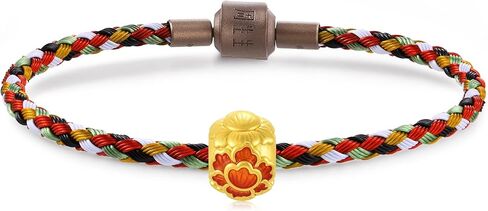 CHOW SANG SANG 999 24K Gold Charme Cultural Peony Mini Charm Bracelet for Women 92662C in Saudi Arabia