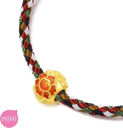 CHOW SANG SANG 999 24K Gold Charme Cultural Peony Mini Charm Bracelet for Women 92662C in Saudi Arabia