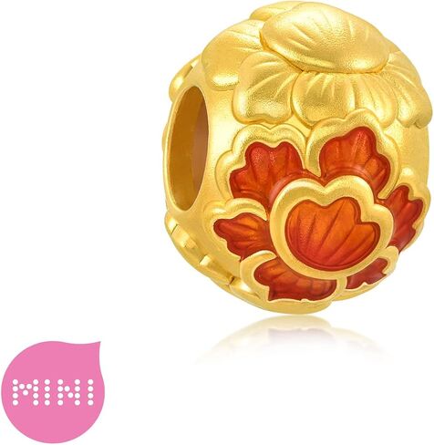 CHOW SANG SANG 999 24K Gold Charme Cultural Peony Mini Charm Bracelet for Women 92662C in Saudi Arabia