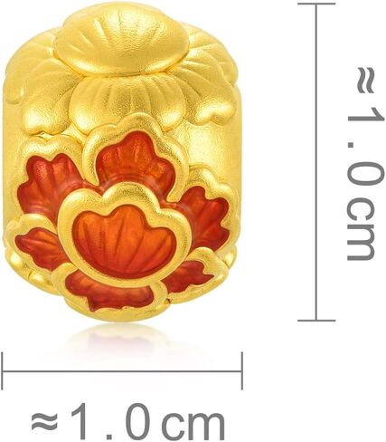 CHOW SANG SANG 999 24K Gold Charme Cultural Peony Mini Charm Bracelet for Women 92662C in Saudi Arabia
