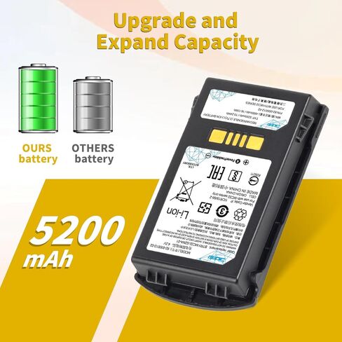5-Pack MC3200 Battery Replacement,for Zebra/Motorola/Symbol MC32 MC3200 MC3300 MC32N0 MC32N0-S 82-000012-02 MC32N0S BTRY-MC32-01 Barcode,5200mAh in Saudi Arabia