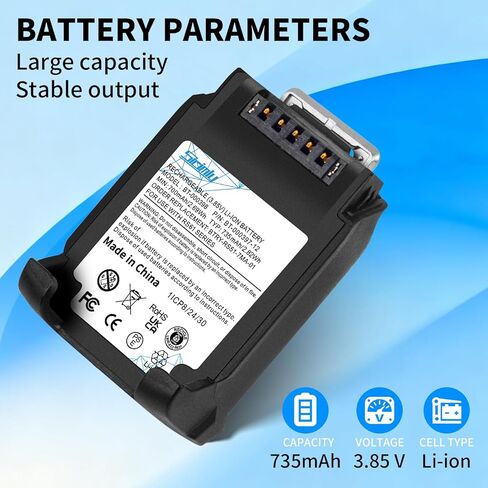 10PACK 735mAh RS5100 Battery Replacement,for Zebra Scanner RS51 RS5100 RSBT5 RS61 RS6100 BT-000397 BT-000398 RS61B0 RS61C0 RS51B0 RS51C0 BTRY-RS51-7MA-01. in Kuwait