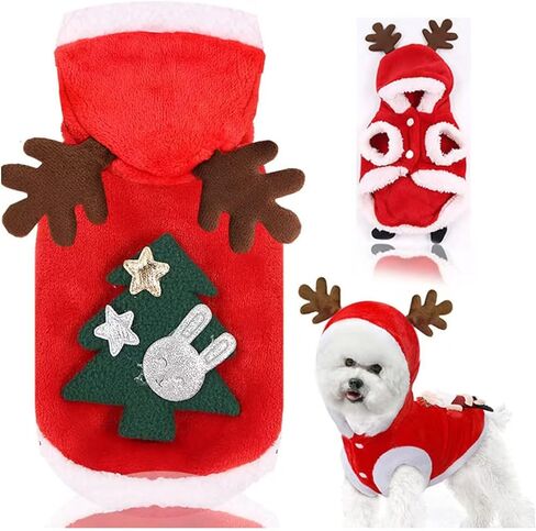 زي عيد الميلاد للكلاب، فستان تزيين الجرو، هدية عيد ميلاد للكلاب (متوسط) in Kuwait