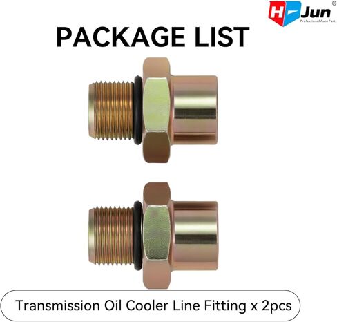 موصل أنبوب زيت مبرد Tansmission يناسب Ford Expedition 1997-2002، F-150 1997-2004، F-250 1997-1999، F-250 Super Duty F-350 Super Duty 1999-2003، Lincoln Navigator 1998-2002 (الخيط 5/8-18UNF) in Saudi Arabia
