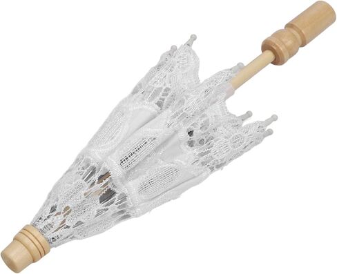 Lace Wedding Umbrella, Foldable and Lightweight Bridal Umbrella for Photography Props, Party Decor, Wedding Ceremony with Ergonomic Handle, for Indoor Outdoor Use in Saudi Arabia