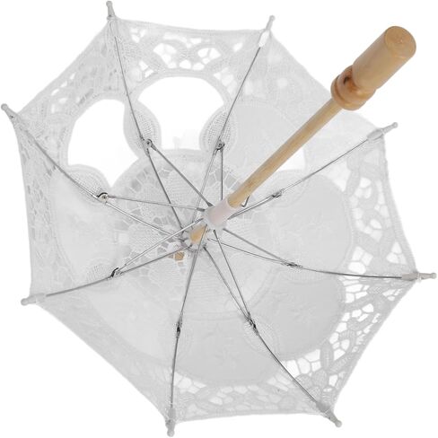 Lace Wedding Umbrella, Foldable and Lightweight Bridal Umbrella for Photography Props, Party Decor, Wedding Ceremony with Ergonomic Handle, for Indoor Outdoor Use in Saudi Arabia
