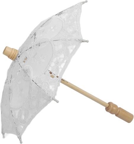 Lace Wedding Umbrella, Foldable and Lightweight Bridal Umbrella for Photography Props, Party Decor, Wedding Ceremony with Ergonomic Handle, for Indoor Outdoor Use in Saudi Arabia