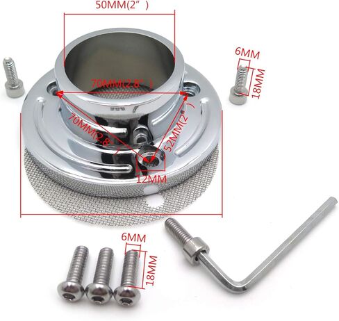 XKMT-Exhaust Tip Muffler Power Outlet Compatible With Atv Polaris Predator Outlaw 500 Chromed [B00YWC8YE6] in Saudi Arabia