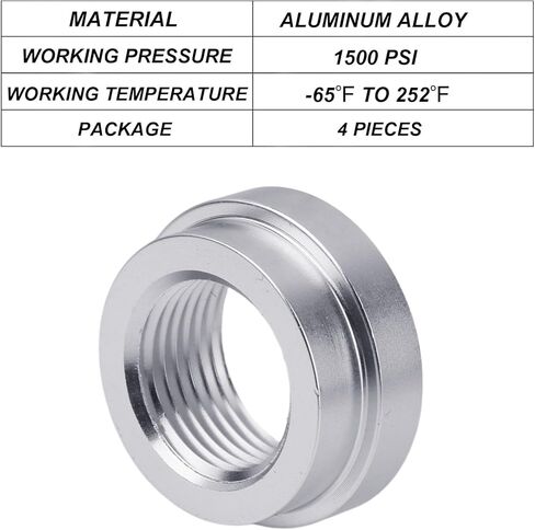 4 قطعة كبل لحام أنثى، ألومنيوم 3/8 بوصة NPT أنبوب أنثى ملولب لحام على كبل قابل للحام مناسب لخزان الوقود مشعب السحب الفائض in Kuwait